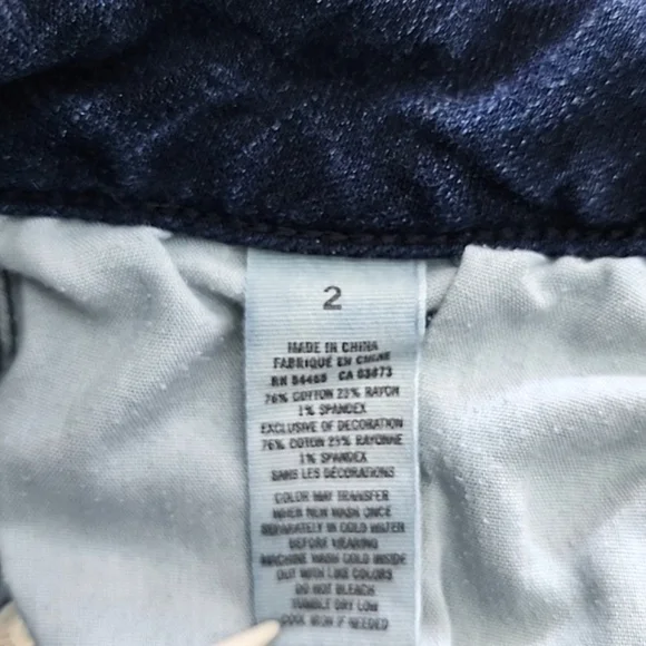 American Eagle Women's Stretch Blue Dark Wash Denim Jean Shorts Size 2 - Picture 9 of 15